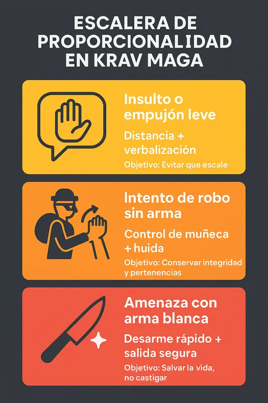 Krav Maga Escalera Proporcionalidad