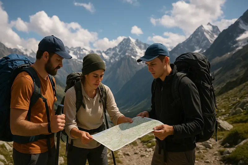Ruta Segura En Alta Montaña Mapa